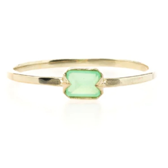 NWT! Gold plated stacking far out chrysoprase ring - Picture 12 of 12